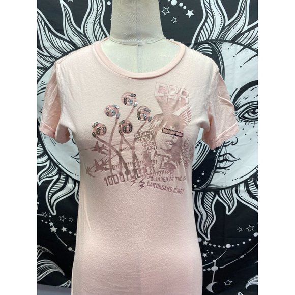 Cardboard Robot designer pink tshirt SMALL - Picture 2 of 4